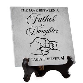 Gifts for Dad, Dad Gifts from Daughter Acrylic Plaque Stand,Dad Birthday Gifts, Retirement Gifts Presents for Dad,Christmas Gifts for Daddy New Dad Stepdad Father in Law Grandpa Men