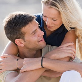 JewelryWe jewellery, set of 2 leather bracelets with customisable engraving, stainless steel, leather, polished braided partner bracelet, friendship bracelet, couples bracelet for men and women, black, rose gold, Stainless Steel