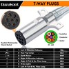 Dazakoot 7 Way ABS Trailer Cord, 15FT Straight 7 Way