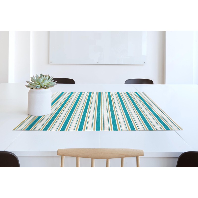 Lashuma Tablecloth Blue High-Quality Square Table Linen 80 x 80