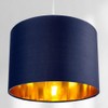 Contemporary and Chic Midnight Blue Cotton 10" Table or Pendant