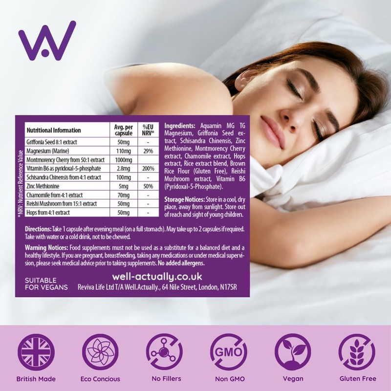 WELL ACTUALLY Neuro Night 9X - Ultimate Sleep Supplement, Mood,