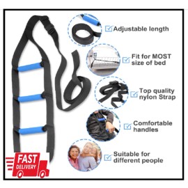 Homymusy Bed Ladder Assist,Pull up Helper and Sit up Helper 4 Handle Grips,Bed Rail Assis