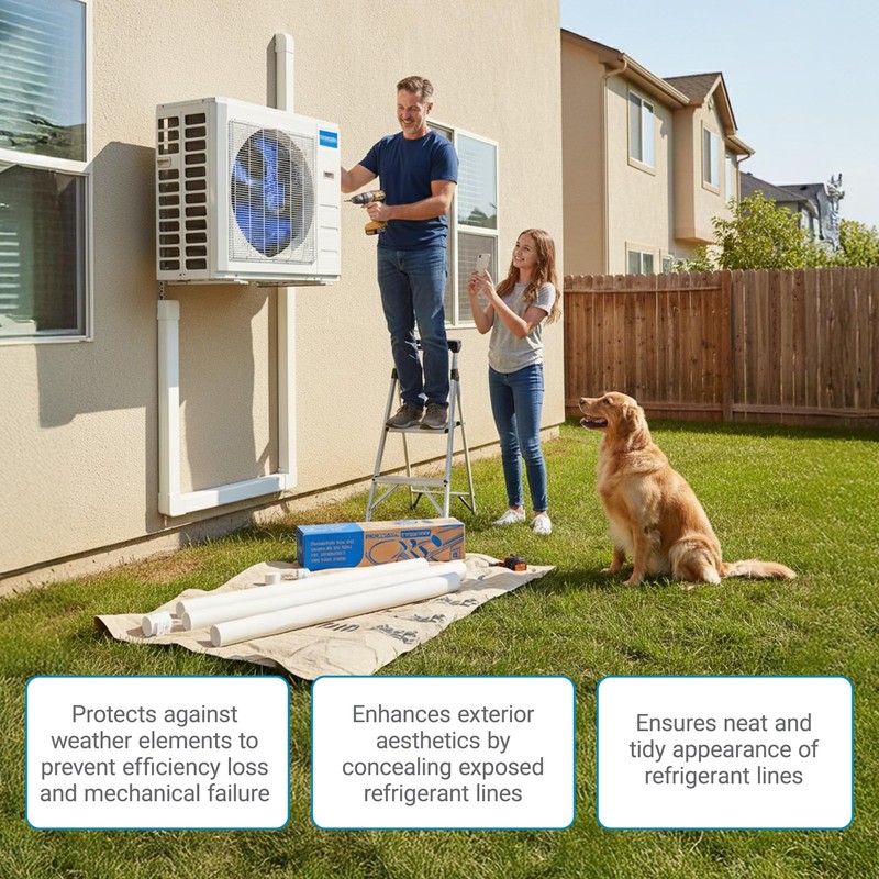 MrCool LineGuard 4.5" Line Set Cover - 12 ft