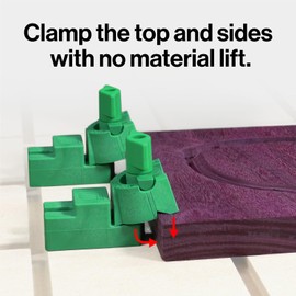 MICROJIG Matchfit U-Pad Clamps (2-Pack) - Low-Profile Dovetail Clamps for Dovetail Track System - Versatile, Precise Clamping for Woodworking, Routing, Sanding, CNC, Glue-ups, CN-P4K2