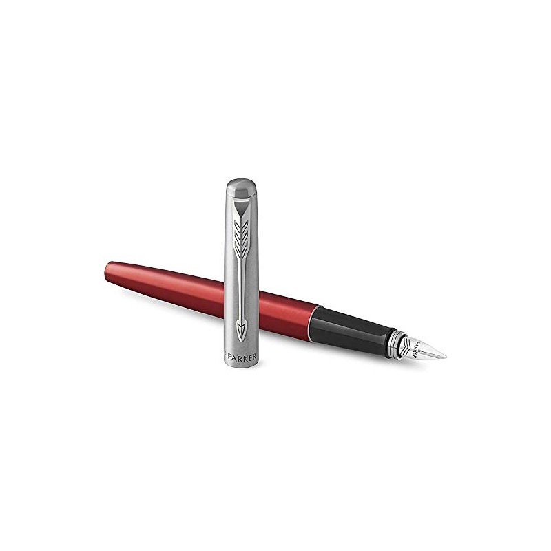 PARKER Jotter Fountain Pen Stainless Steel C.C Kensington Red