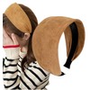 Herbeluemily Women's Headband Hair Clip, Wide Suede, Turban Style, Stylish,