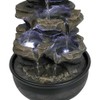 BBabe 15.7" High Rock Cascading Tabletop Fountain, Zen Meditation Indoor