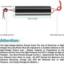 Gebildet 2 Stück Hochspannungsgenerator DC 6–12V bis 1000kV Boost-Step-Up-Wechselrichter Arc-Pulsgenerator Leistungsmodul Hochspannungstransformator