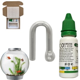 Aquatic CO2 Glass Drop Checker,Fish Tank Test CO2 Kit,Transparent CO2 Drop Checker,CO2 System,Fish Tank Water Test Kit,Aquarium Test Kit,Functional Fish Tank Test Kit for Aquariums,Lasting Results