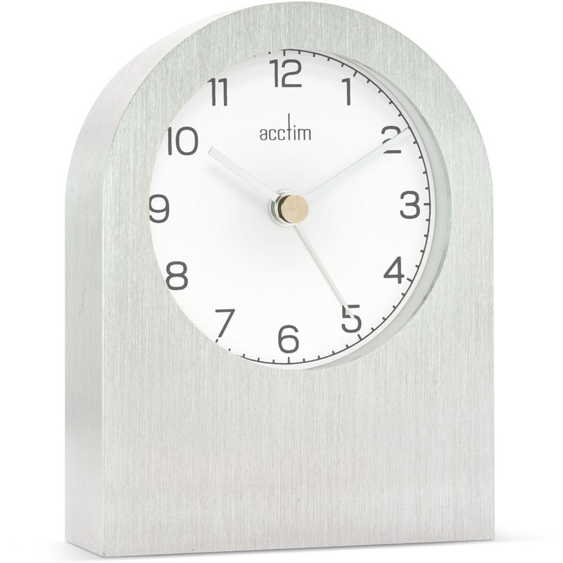 Acctim Sutherland 37077 Brushed Aluminium Table Clock