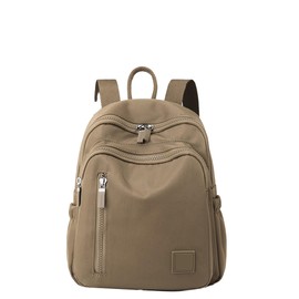 GFM® Mini Backpack - Very Small Size - Waterproof Womens Nylon Backpack Rucksack (S1-Light Brown) (NBKP-0482-HLKEK)