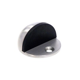 Half Moon Floor Door Stop - Brushed stainless Steel
