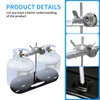 RV Dual Propane Tank Mounting Rack with Locking Device for