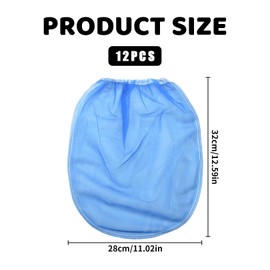 12 Pcs Paint Strainer for Emulsion,Filters Strainers,Sieve Bags,1 Gallon Nylon White Fine Mesh With Elastic Top Opening for Spraying,Ink And Gardening Hydroponics,for Sieves Screen for Buckets(Blue)