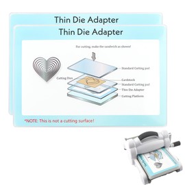OTCRAFT Thin Die Cutting Adapter for Die Cutting Machine; PC Plastic Standard Adapter Pad for Thin Wafer Paper Increases Cutting Ability Scrapbooking Punch Plate Adapter 9 x 6.1 Inch 2