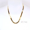 metaltree98 Men's Women's Flat Flexible Shine Herringbone Chain Necklace 14kt