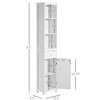 HOMCOM 67" Free Standing Bathroom Tower Storage Cabinet Space Saving