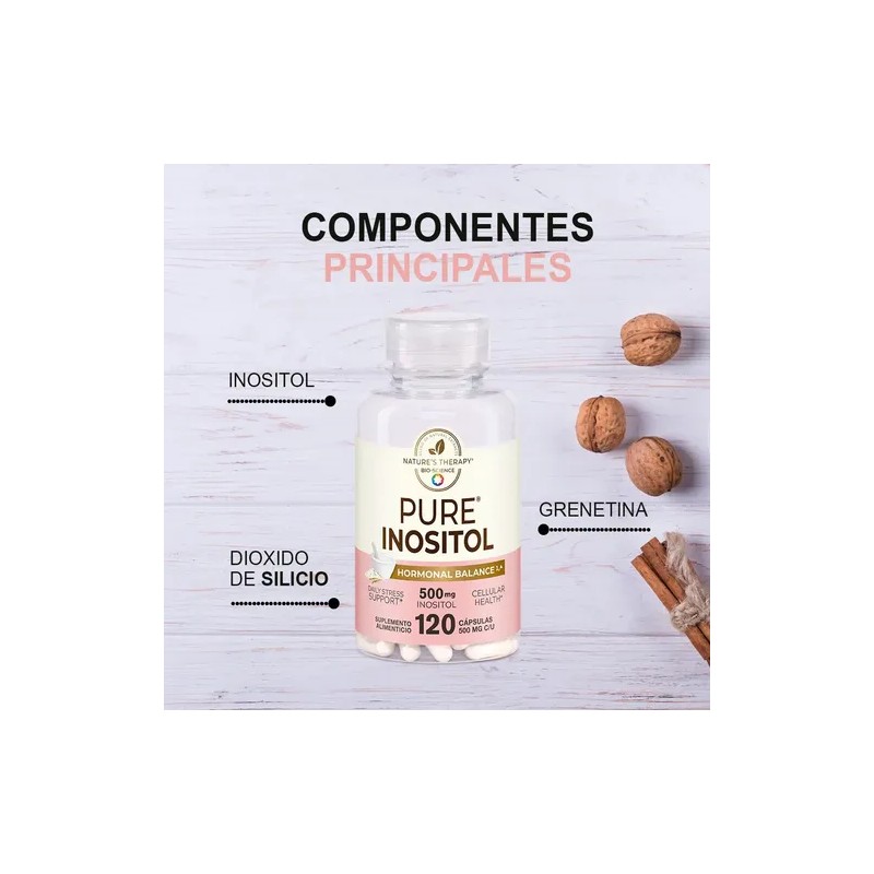 Nature's Therapy Inositol Puro, Balance Hormonal, 100% Natural,Sin sabor
