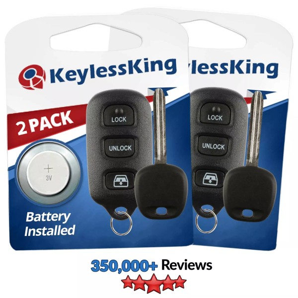 KeylessKing* 2 Replacement Remote Key Fob Set for 1999 2000