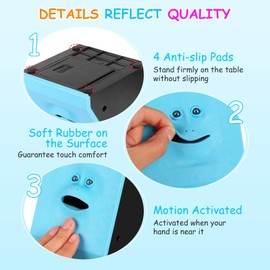 AOZBZ Face Bank, Face Money Eating Box Cute Facebank Piggy Bank for Coins Box Brick Automatic Money Coin Saving Bank for Children Toys Gifts Home decoration (Blue 2)