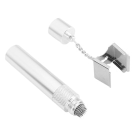 Billiard Snooker Chalk Holder Comfortable Grip Pool Chalk Holder Exquisite Workmanship Aluminum Alloy for Pocket Chalk (Silver)