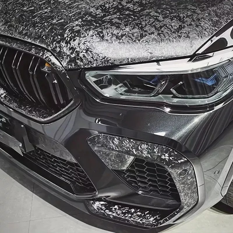 Carlas 48"x60" Premium Forged Black Carbon Fiber Vinyl Wrap Film
