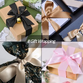 1-1/2" Wide x 100 Yards Wide Green Satin Ribbon Solid Fabric Ribbons Roll for Valentine's Day Crafts Chair Sash Gift Wrapping, Invitation Cards, Floral Sewing Party (Green)