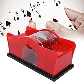 ZJchao Barajador de Cartas Manual para 1 a 2 Mazos Diseño Conveniente y Silencioso Adecuado para Juegos de Póquer, Camping Material Plástico Duradero Fácil de Transportar 9,1 X 4,3 X