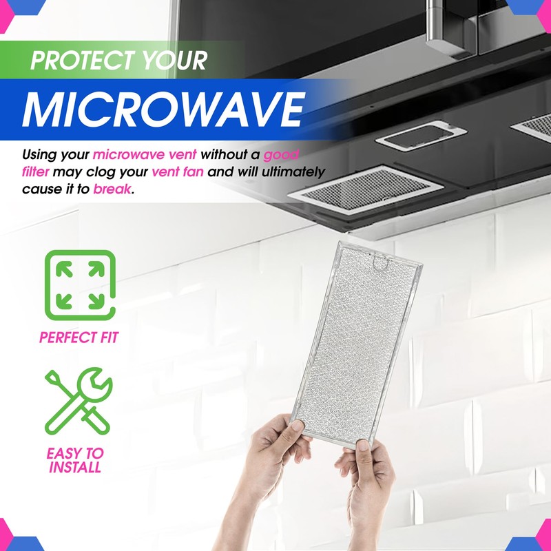 Microwave Filter Replacement 13.30” x 5.85” for 6802A 4393862 Whirlpool