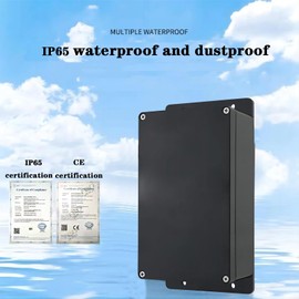 Wutusent Junction Box ABS Plastic Dustproof Waterproof IP65 Universal Electrical Boxes Project Enclosure with Fixed Ear Black (4.5" x 3.5" x 2.2"(Pack of 1))