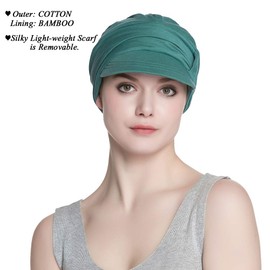 Head Scarf for Women Chemo Cotton Baseball Cap Sun Hat Visor