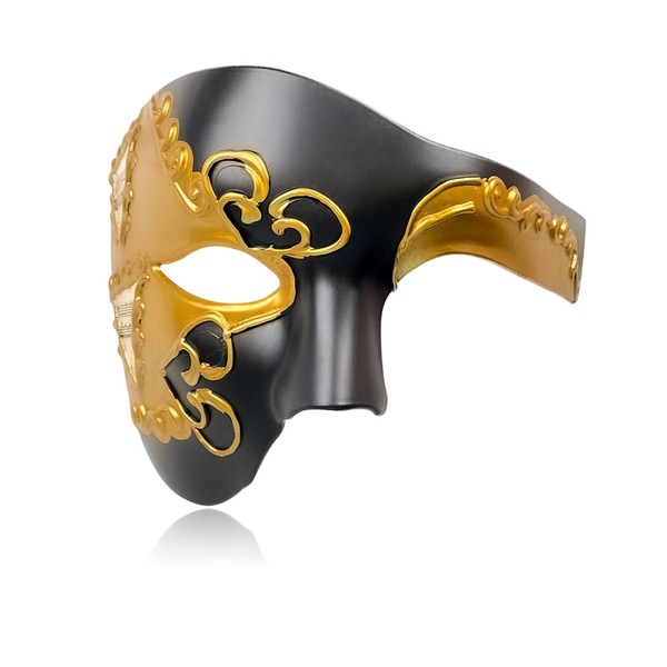 Erythem Masquerade Mask for Men Phantom of The Opera Half