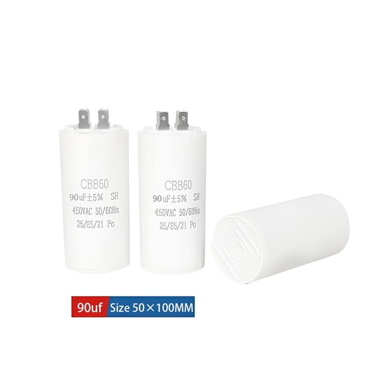 Guozhengpeng CBB60 Starting Capacitor with Double Insert 90UF 450VAC 50/60Hz