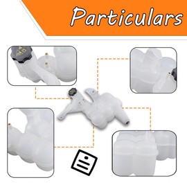 LEVANLIGHT Engine Coolant Reservoir Tank with Cap & Sensor Compatible with 2013-2018 Ram 2500, 2013-2018 Ram 3500, 2013-2018 Ram 4500, 2013-2018 Ram 5500 L6 6.7L Replaces # 603-839 68166475AC