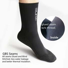 PAWHITS Wetsuit Socks 3mm Neoprene Socks Thermal Anti-slip Diving Socks for Men Women Diving Snorkeling Swimming Surfing Sailing Kayaking