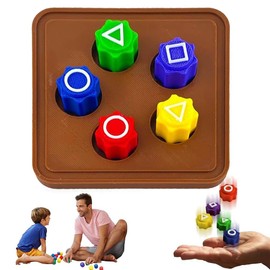 DGTSYAL Korean Game, Traditionelles Handspiel Mit Bunt Steinchen, Perfektes Minispiel Für Kinder Und Erwachsene, Ideal Für Unterhaltsame Stunden Und Koordinationstraining (5pcs+Base)