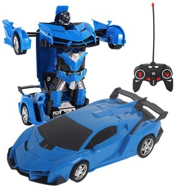 2.4 GHz Remote Control Deform Car Robot Toy 360 Degree Rotating One Button Transform RC Car Toy for Kids