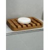 Unbranded Self Draining Bamboo Soap Dish / Waterfall Soap Dish