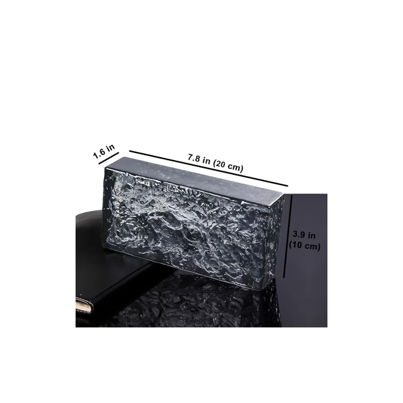 Yutianli Black Transparent Ice Crystal Patterned Glass Blocks Wall Decor