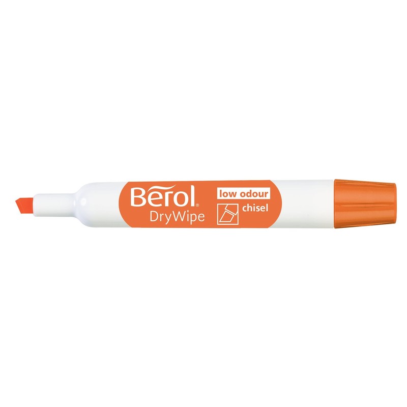Berol Dry Wipe Whiteboard Marker Pens Chisel Tip Assorted Colours