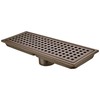Orhemus Linear Shower Floor Drain with Removable Cover Grid Grate