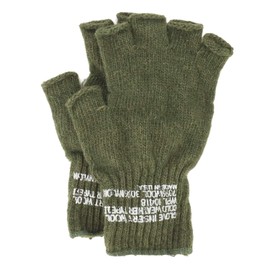 Armycrew Men's Government Issue Made in USA Wool Blend Fingerless Glove - Olive