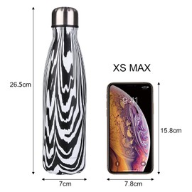 flintronic Stainless Steel Water Bottle, 500 ml - Vacuum-Insulated Thermos Flask - Double-Walled Bottles - BPA-Free, Leak-proof Water Bottle for Sports, School, Fitness (Including 1 Cleaning Brush)
