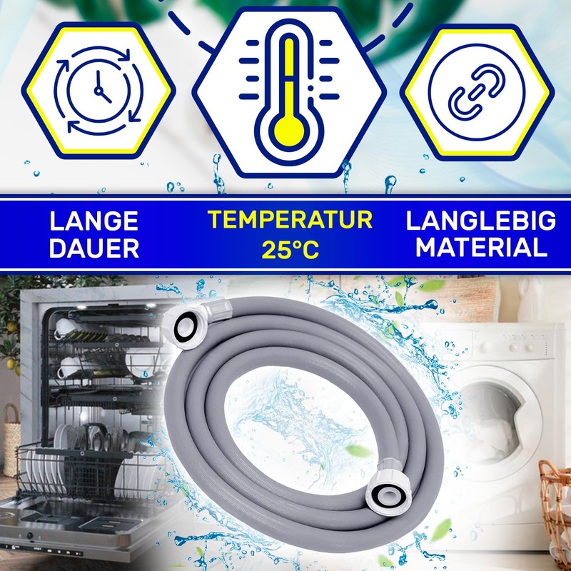 Inlet Hose Washing Machine and Dishwasher 3 m 25°C from