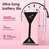 HELIVIVE Professional Electric Nail Drill 45000RPM (Portable & Rechargeable) (with