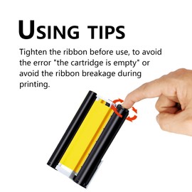 Compatible with Amber M100/M200 4x6 Photo Printer 80 Sheets Photo Paper & 2 Ink Cartridges Refill Only for DHP512/DHP513 Printer Water Proof Antioxidant Non Fading Dye Sublimation