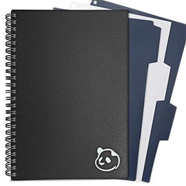 Undated Black Weekly Planner 2.0 - 1 Year Monthly Calendar and Weekly Organizer Notebook - Spiral Bound Wire Binding 12 Month Weekly Planner 2022 by Panda Planner - 5.75” x 8.25”