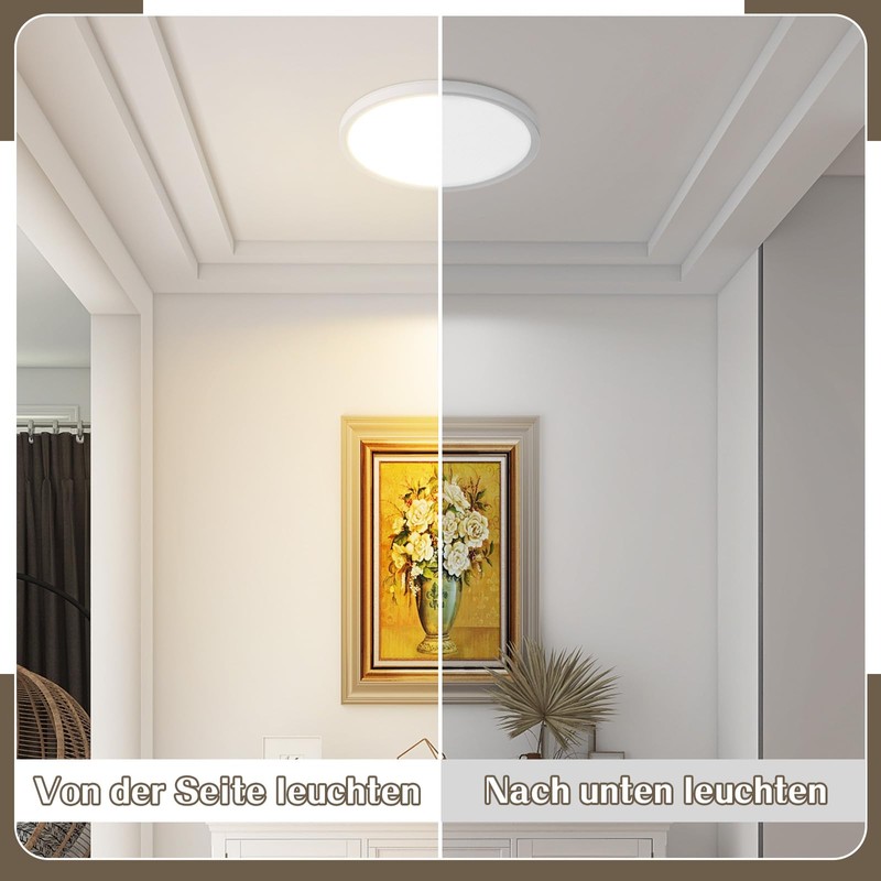 muyuua Ceiling Light LED Ceiling Light Flat Bedroom Lamp 18