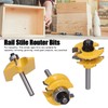 3Pcs Rail Stile Router Bits Roman Ogee Bit Woodworking Groove